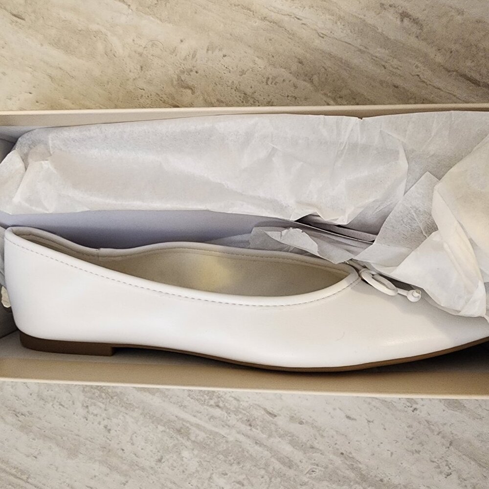 On 34th Naomie Ballet Flats White Smooth 8M - A011 - Picture 7 of 9